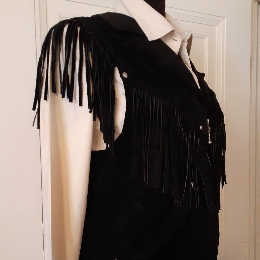Harley Davidson fringed suede vest